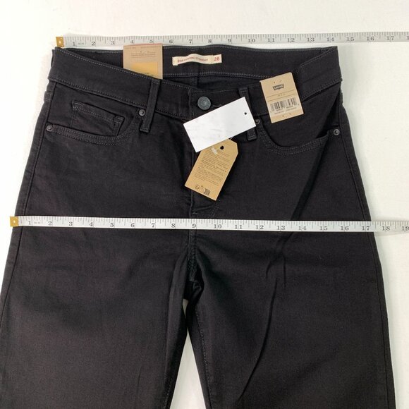 Levi's Women's 6 Jeans 314 Shaping Straight Jeans Black Size W28 x L32 - Picture 6 of 8